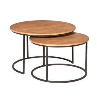 Starfurn Salontafel Madison Natural 70 cm – Set van 2