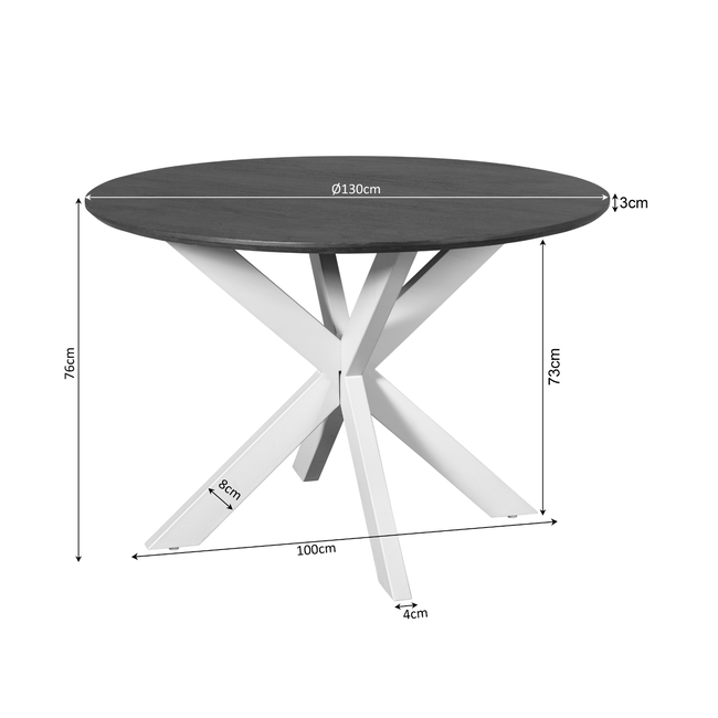 Starfurn Eettafel Madison Natural | 130 cm