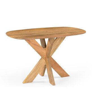 Benoa Eettafel Deens Ovaal Runa met Houten Onderstel 120 Benoa Eettafel Deens Ovaal Runa met Houten Onderstel 120