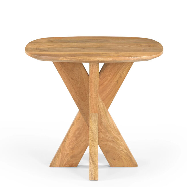 Benoa Bijzettafel Deens Ovaal Runa met Houten Onderstel 60 cm