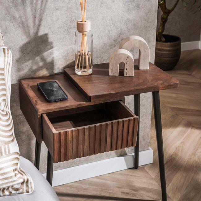 WoonStijl Nachtkastje Carve Rechts met 1 lade