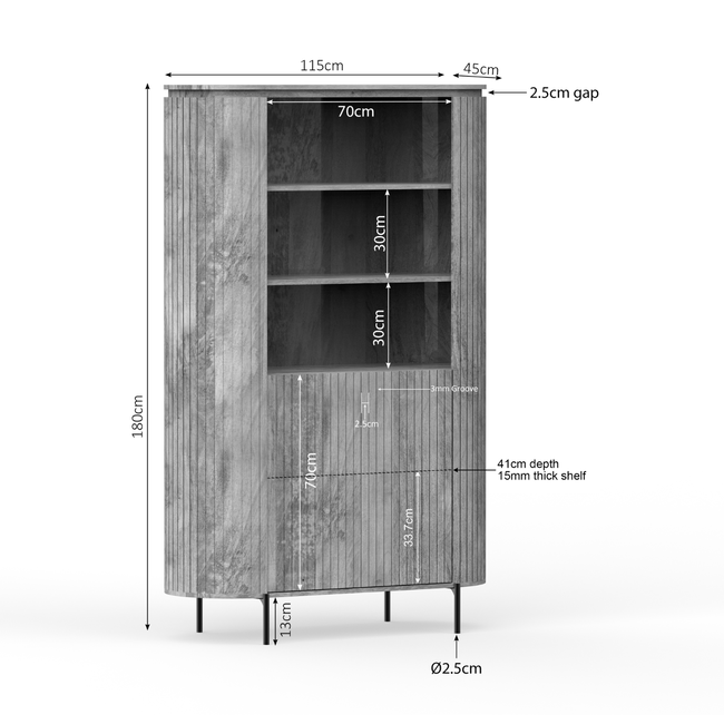 Starfurn Wandkast Solana | 115 cm | Taupe