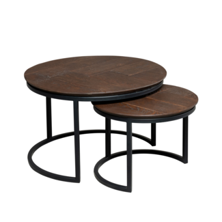 Starfurn Salontafel Otik Brown Oak | 70 cm | Set van 2