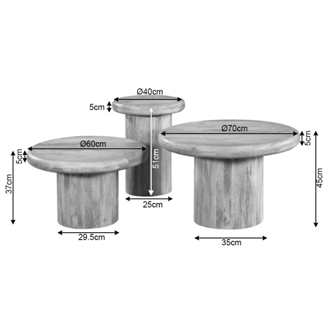 Starfurn Salontafel Maya | 70 cm | Brown