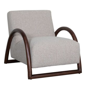 Label51 Fauteuil Viggo Naturel Boucle - Walnoot eiken