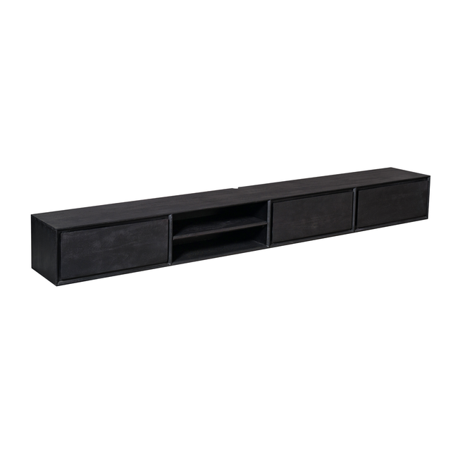 Starfurn Zwevend tv meubel Ambiance Black | 240 cm