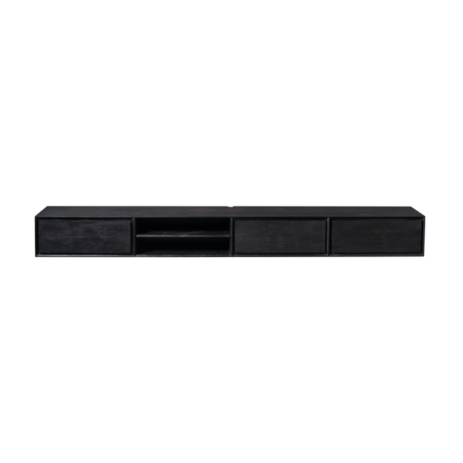 Starfurn Zwevend tv meubel Ambiance Black | 280 cm