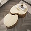 WoonStijl Salontafel Nuovo niervormig set van 2 / Massief mango zand
