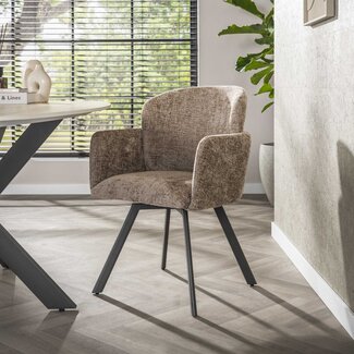 WoonStijl Armstoel Embrace draaibaar - Hoven champagne