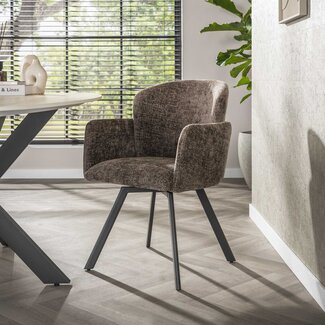 WoonStijl Armstoel Embrace draaibaar - Hoven taupe