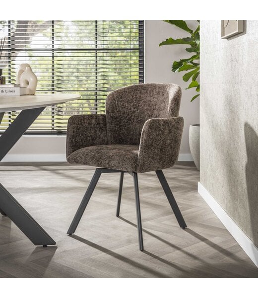 WoonStijl Armstoel Embrace draaibaar - Hoven taupe