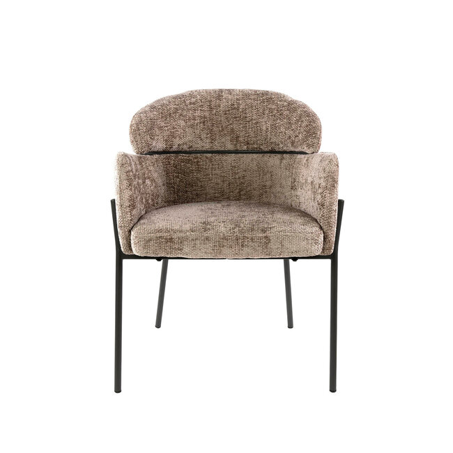 WoonStijl Eetkamerstoel ronde rug Curva Hoven Champagne