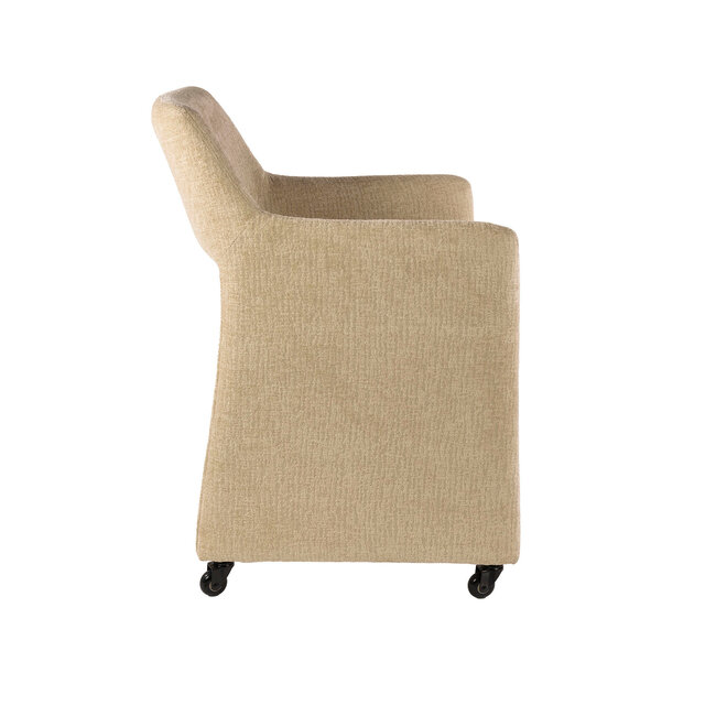 WoonStijl Armstoel Forma wieltjes Jaroq zand