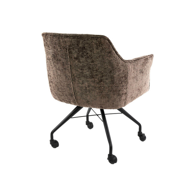 WoonStijl Armstoel Raster wieltjes Hoven Taupe