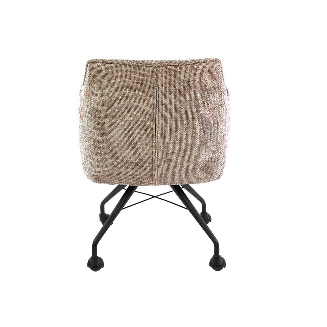 WoonStijl Armstoel Raster wieltjes Hoven zand