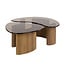 WoonStijl Salontafel Tinto organisch set van 2 salontafels met brons glas