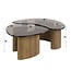 WoonStijl Salontafel Tinto organisch set van 2 salontafels met brons glas