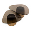 WoonStijl Salontafel Tinto driehoekig set set van 2 salontafels met brons glas
