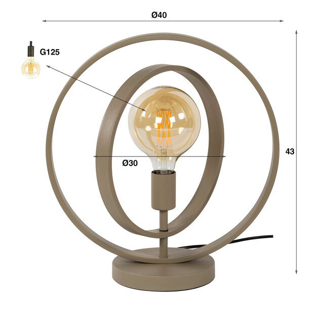 WoonStijl Tafellamp Turn Around Beige