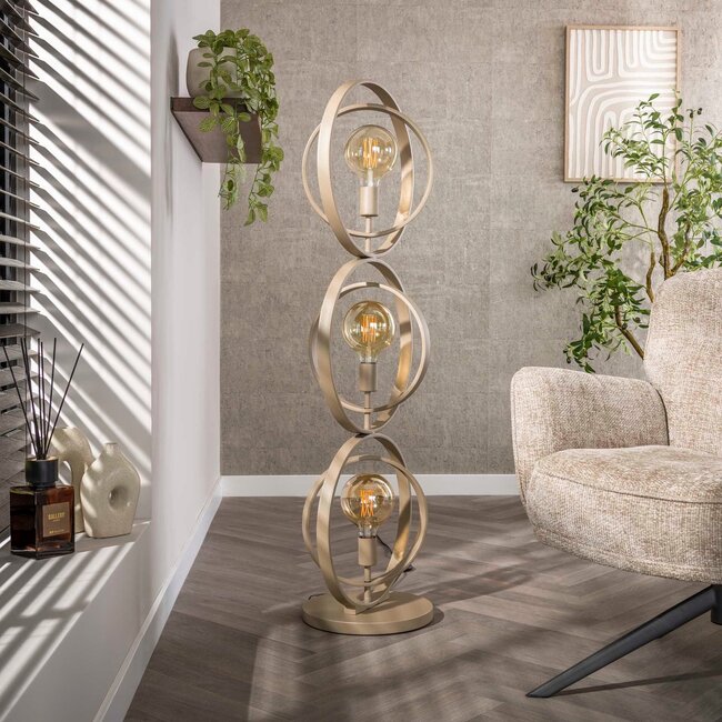 WoonStijl Vloerlamp Turn Around Beige