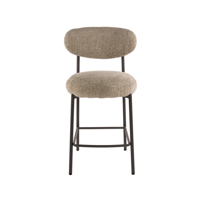 WoonStijl Barstoel Round Cargo zand - Frame antraciet