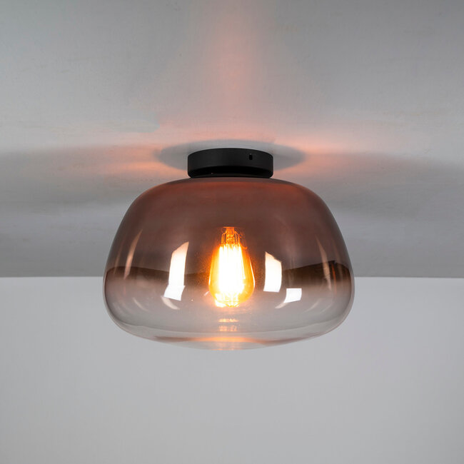 WoonStijl Plafondlamp Pulse Shaded Koper glas