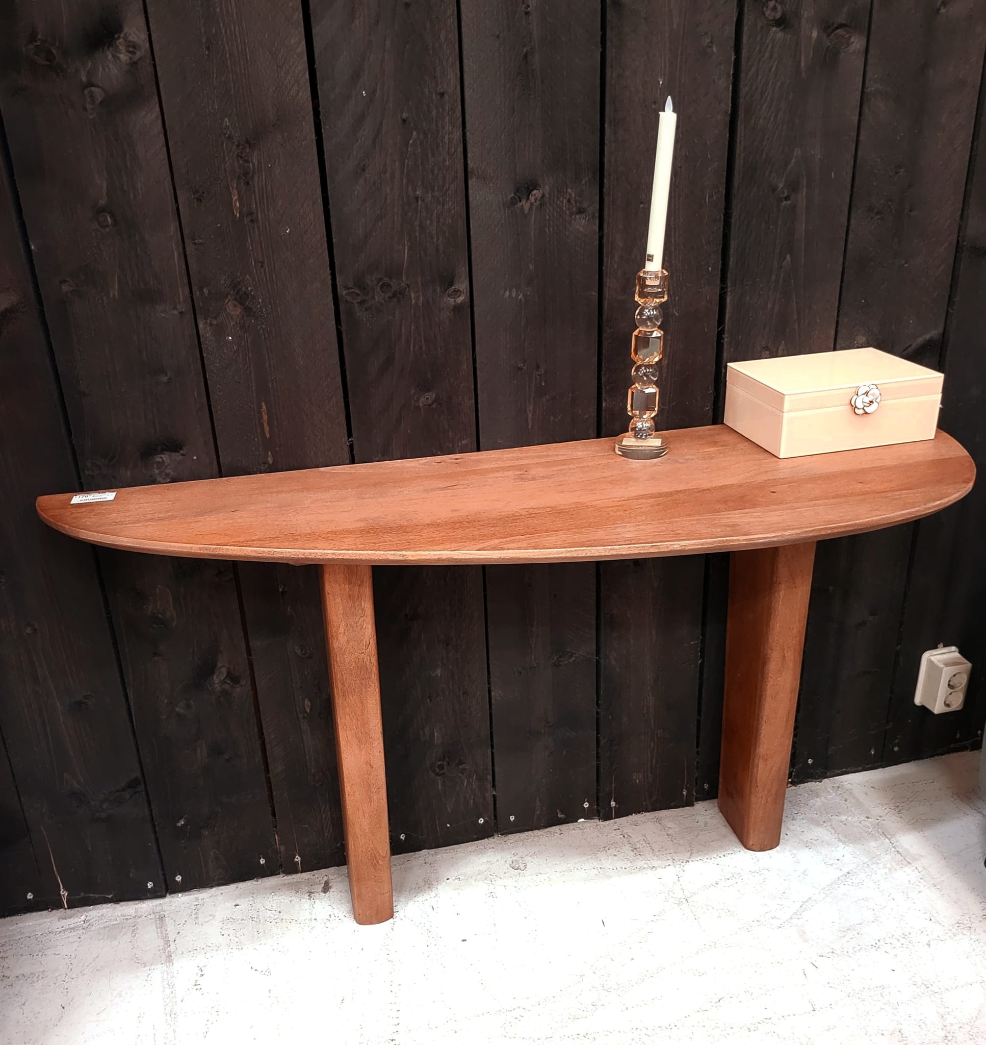 LABEL51 Kruk Jaipur - Zwart - Mangohout | Leen Bakker
