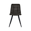 Label51 Eetkamerstoel Bistro - Antraciet - Micro Suede - Black Frame