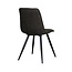 Label51 Eetkamerstoel Bistro - Antraciet - Micro Suede - Black Frame