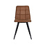 Label51 Eetkamerstoel Bistro - Cognac - Micro Suede - Black Frame
