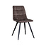 Label51 Eetkamerstoel Bistro - Taupe - Fluweel - Black Frame