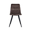 Label51 Eetkamerstoel Bistro - Taupe - Fluweel - Black Frame