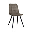 Label51 Eetkamerstoel Bistro - Taupe - Micro Suede - Black Frame