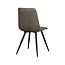 Label51 Eetkamerstoel Bistro - Taupe - Micro Suede - Black Frame
