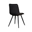 Label51 Eetkamerstoel Bistro - Zwart - Fluweel - Black Frame