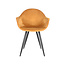 Label51 Eetkamerstoel Forli - Oker - Fluweel - Black Frame