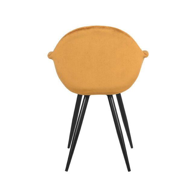 Label51 Eetkamerstoel Forli - Oker - Fluweel - Black Frame