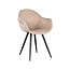 Label51 Eetkamerstoel Forli - Zand - Fluweel - Black Frame
