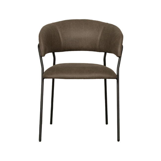 Label51 Eetkamerstoel Luuk - Moss - Micro Suede - Black Frame