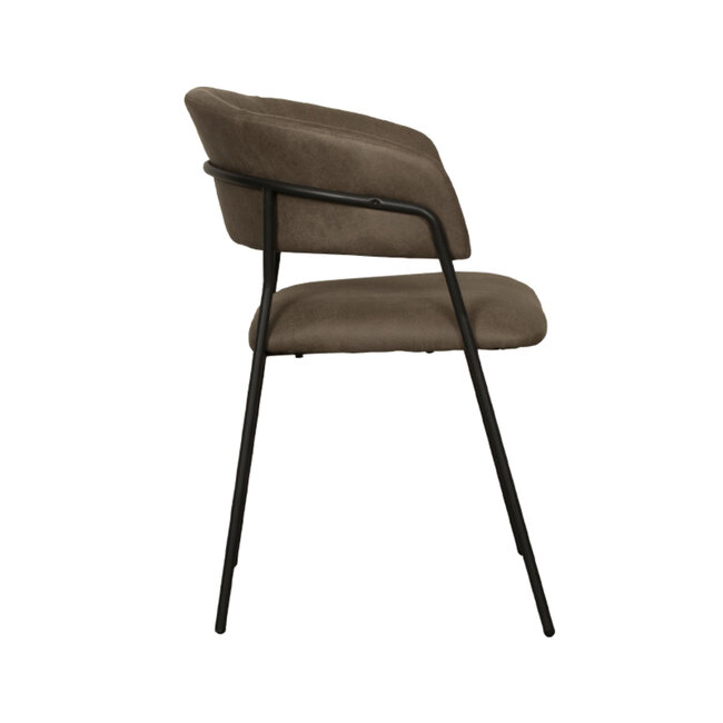 Label51 Eetkamerstoel Luuk - Moss - Micro Suede - Black Frame