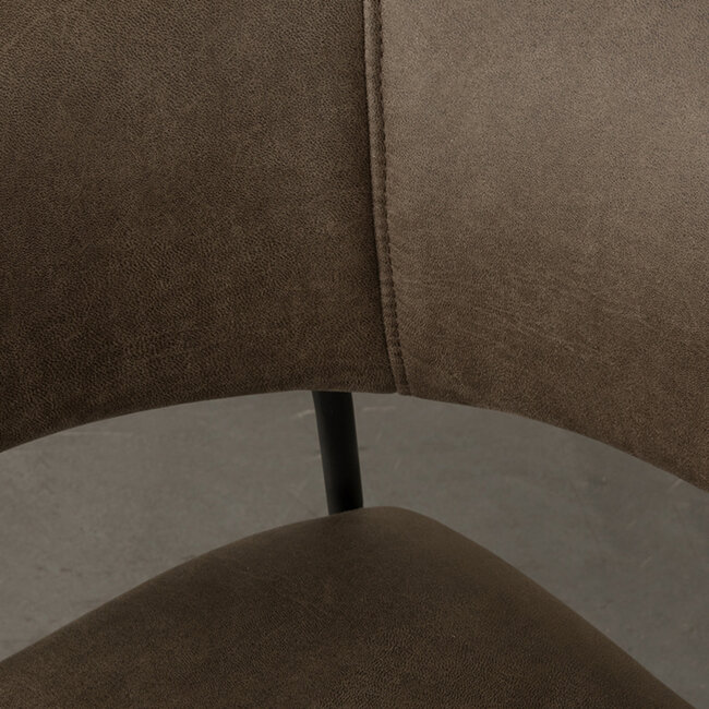 Label51 Eetkamerstoel Luuk - Moss - Micro Suede - Black Frame