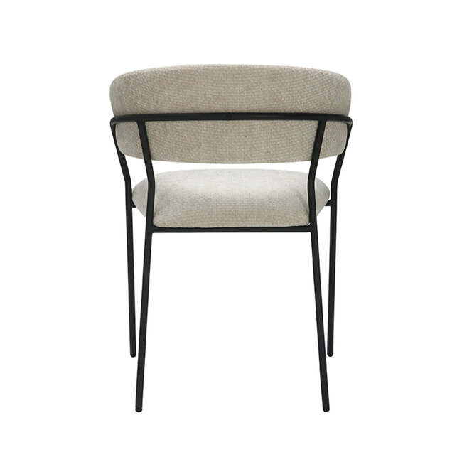 Label51 Eetkamerstoel Luuk - Naturel - Elite - Black Frame