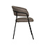 Label51 Eetkamerstoel Luuk - Taupe - Micro Suede - Black Frame