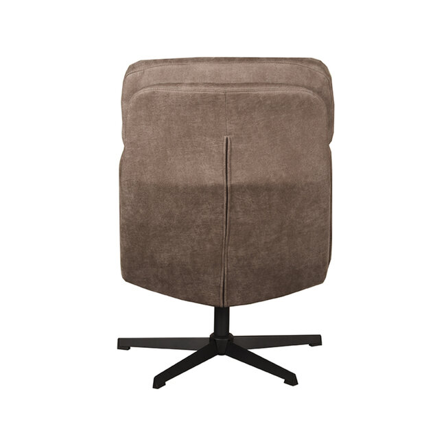 Label51 Fauteuil Alvar - Taupe - Micro Suede - Excl. Hocker