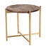 Label51 Bijzettafel Dox - Espresso - Mangohout - 40 cm Goud