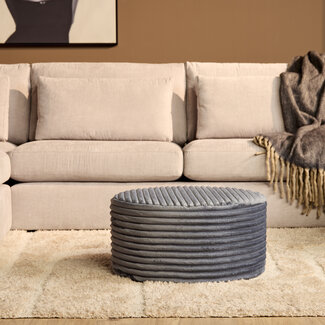 MySofa Hocker | Rond | 60 cm | Tilia 85 | Antraciet