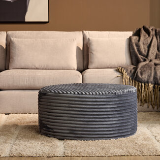 MySofa Hocker | Rond | 80 cm | Tilia 85 | Antraciet