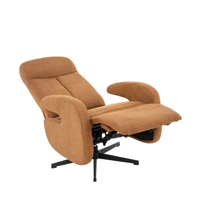 Label51 Relaxfauteuil Esbjerg Cognac Micro Suede