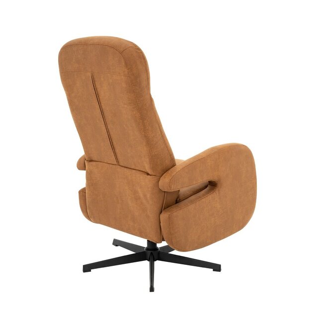 Label51 Relaxfauteuil Esbjerg Cognac Micro Suede