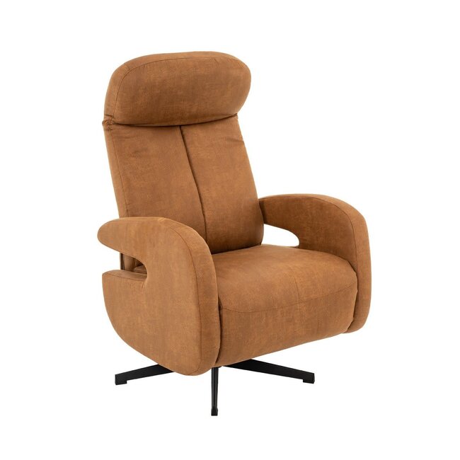 Label51 Relaxfauteuil Esbjerg Cognac Micro Suede